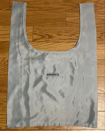 SHISHIKUI 스트라이프 에코백 그레이&라이트 블루