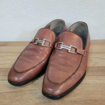 밀라 쇤 로퍼 브라운 비즈니스 가죽 신발