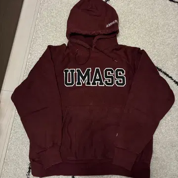 Champion UMASS 후드티 후디 맨투맨 L 버건디