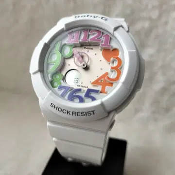 [ 인기 모델!! ] Baby-G 손목시계 화이트 네온 일루미네이터 탑재
