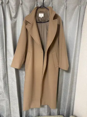 유나이티드 애로우즈 베이지 롱 코트 오버 사이즈