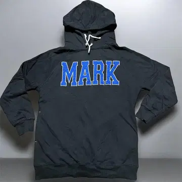 MARK 자수 블랙 후드티