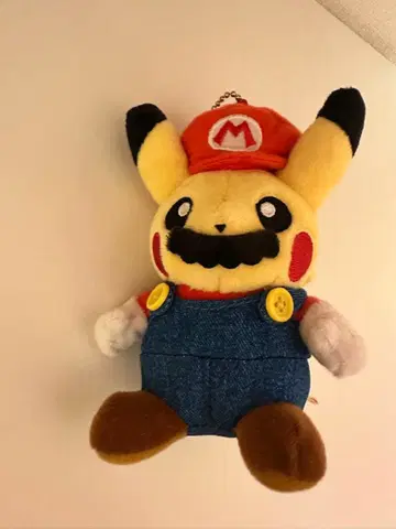 마리오 피카츄 마스코트 볼체인 포함 키링 봉제 인형