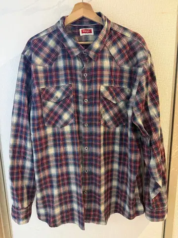 Wrangler 체크 무늬 긴팔 셔츠