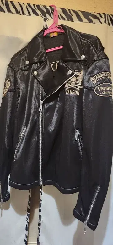 Vanson 라이더 자켓 블랙