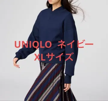 UNIQLO C 스무스 코튼 크루넥 스웨터 네이비 XL