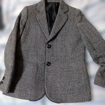 San Anon 그레이 트위드 패턴 테일러드 자켓 M