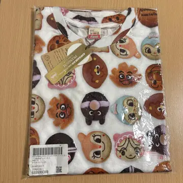 호빵맨 키즈 컬렉션 빵 패턴 긴팔 T셔츠 성인 L 사이즈