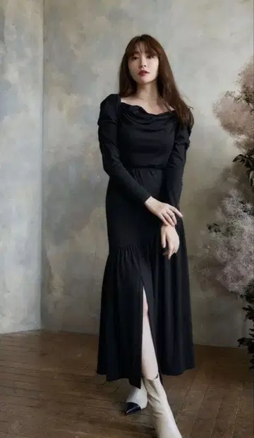 Her lip to Marlette Draped 스커트