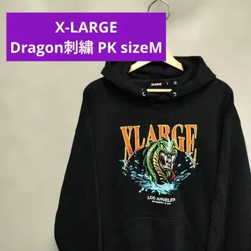 새상품급 X-LARGE Dragon 자수 후드티 두꺼운 원단 Y2K