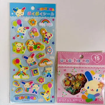 [정품] 산리오 우사하나 크리스탈 씰 오하 지키 씰 푹푹 씰