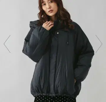 GLOBAL WORK 에어 럭스 다운 후드 블루종 네이비 다운 코트