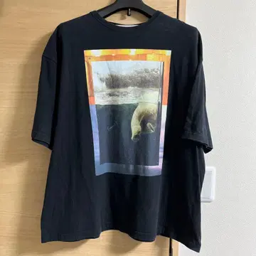 그라운드 Y 블랙 오버 사이즈 티셔츠