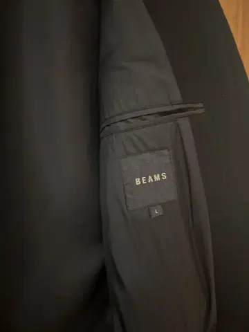 BEAMS 블랙 테일러드 자켓 L