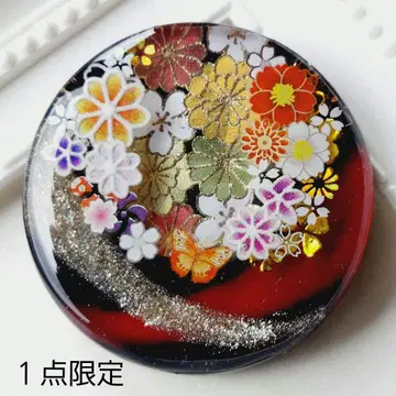 [ 1692 ] 레진 설날 머리끈 포니 후크 브로치 핸드메이드