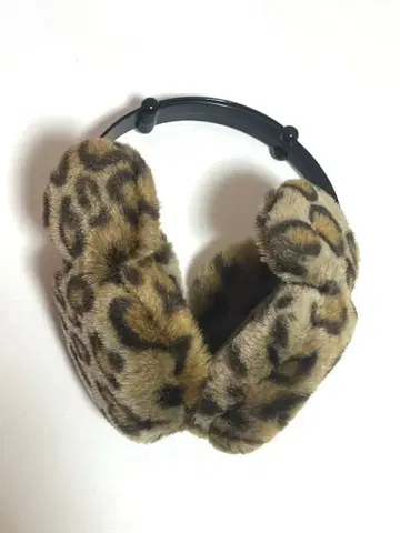 디즈니 레오파드 무늬 이어머프 귀마개