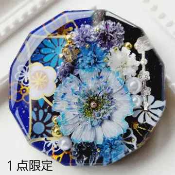 [ 1694 ] 레진 마트리카리아 머리끈 포니 후크 브로치 핸드메이드