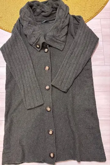 HAWICK 퓨어 캐시미어 100% 롱 가디건 M