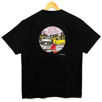 머리글자D x SHIBUKAWA 콜라보T셔츠 86&FD XL사이즈 블랙