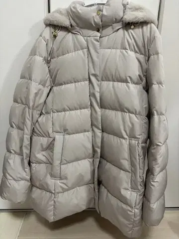 GLOBAL WORK 발수 다운 코트 아이보리