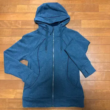 룰루레몬 후드티 후드 부착 네이비 네이비 컬러 보아 속기모 사이즈 10