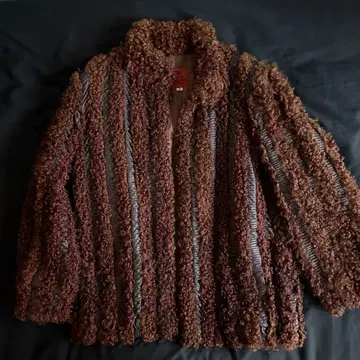 PARIENNE 퍼 레더 재킷 빈티지