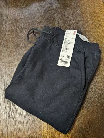 새상품 UNIQLO 히트텍 보아 맨투맨 팬츠 XL 블랙
