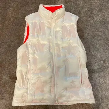 마크앤로나 다운 베스트 화이트/오렌지 사이즈 46