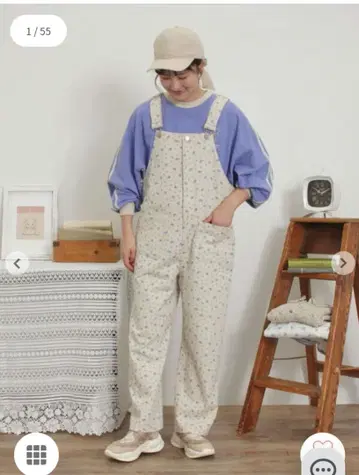 sm2 데님 꽃무늬 모듬 살로펫 팬츠