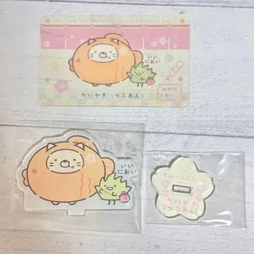 스미코구라시 고양이 아크릴 스탠드 클리어 카드 2개 세트