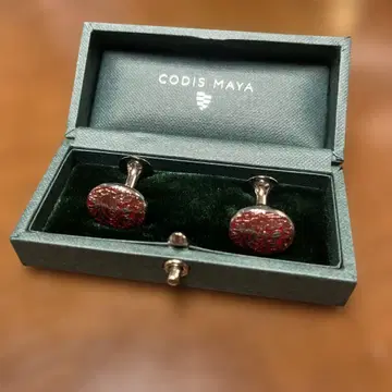 새상품 미사용 CODIS MAYA 레드 커프 링크스