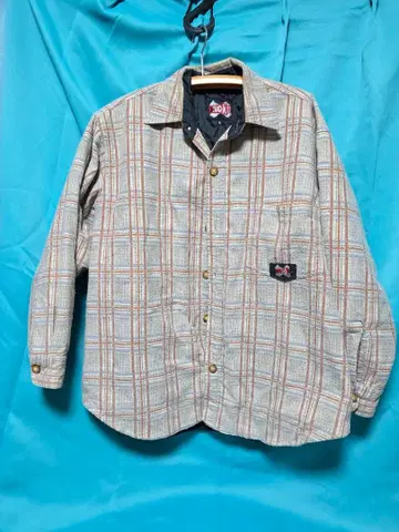 스노우보드 웨어 체크 무늬 긴팔 셔츠 ( 퀼팅 안감 )