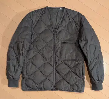 유니클로 u 리사이클 다운 올리브 그린 다운 자켓 M