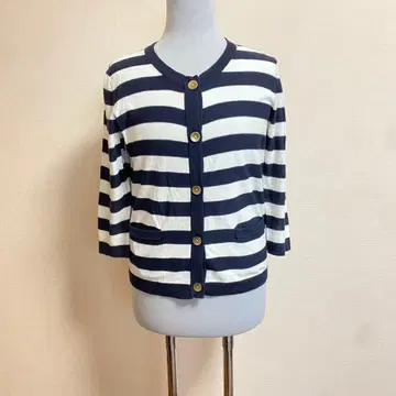 Green Label Relaxing 네이비 화이트 가디건 [ M ]