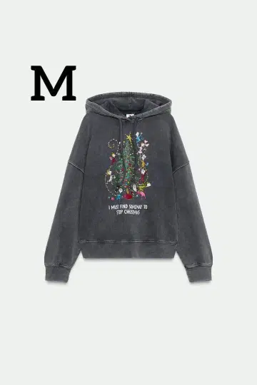 ZARA GRINCH 크리스마스 유즈드 가공 스웨트 셔츠 M