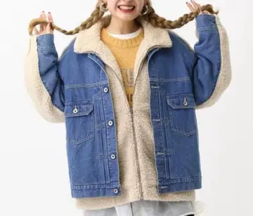 LEPSIM 데님 보아 도킹 자켓