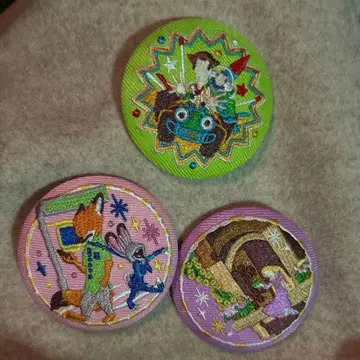 디즈니 자수 캔뱃지 비스킷 2 라푼젤 주토피아 토이 스토리