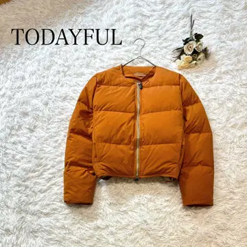 TODAYFUL 투데이풀 숏 다운 자켓 코쿤 오렌지