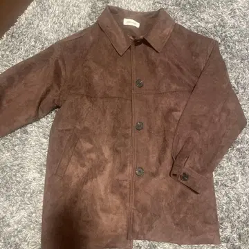 브라운 스웨이드풍 자켓