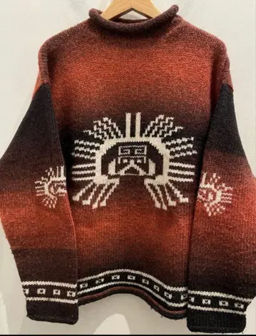 에콰도르 니트 스웨터 sun design 빈티지