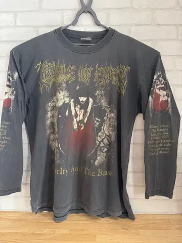 Cradle of Filth 그래픽 긴팔 T셔츠 X-Large