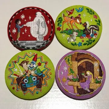 디즈니 자수 캔뱃지 베이맥스 토이스토리 라푼젤