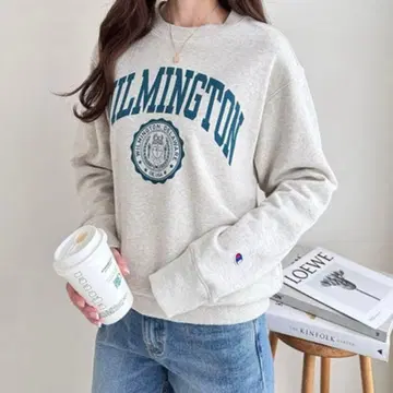 [챔피온] 그레이 로고 맨투맨