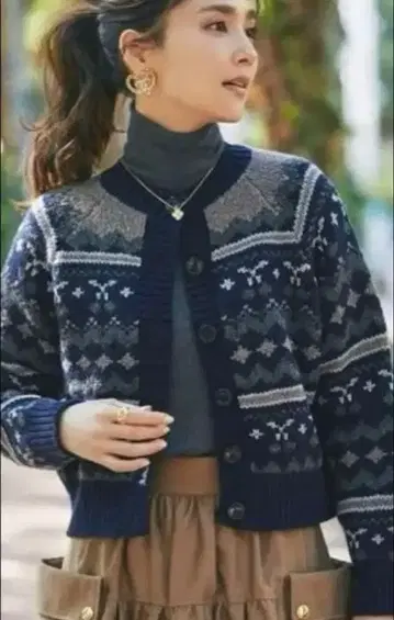 SEVENTEN 세븐텐 체리 자카드 가디건