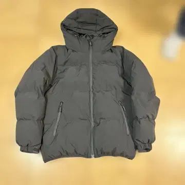 후드 부착 다운 자켓 블랙