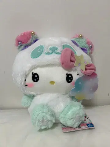 팬더 헬로키티 몽환룩 민트 컬러 BIG 봉제 인형 솜사탕