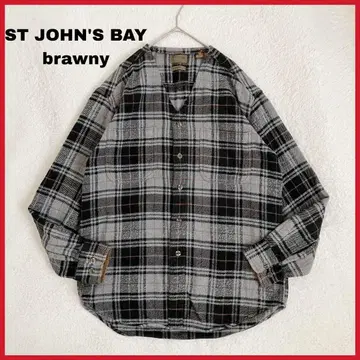 90s ST JOHN'S BAY brawny 플란넬 셔츠 가디건