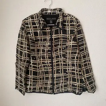 SILKLAND 체크 무늬 실크 자켓 M