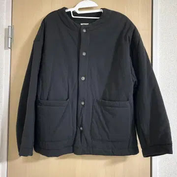 Samansa Mos2 블랙 퀼팅 자켓