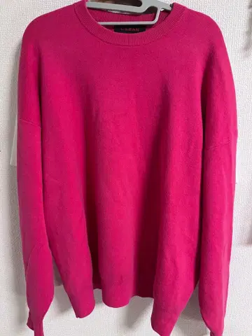 CABaN 코튼 캐시미어 크루넥 풀오버 푸시아 핑크 L 사이즈